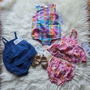 Cat & Jack Blue and Pink Jumpsuits for Playful Days